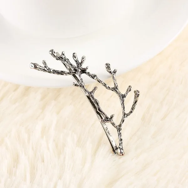 1 Pair Fashion Women Hairpins Vintage Metal Tree Branches hair clips girl barrette hair accessories High Quality