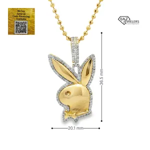 10K Gold 0.65 CTW Diamond Bunny Charm