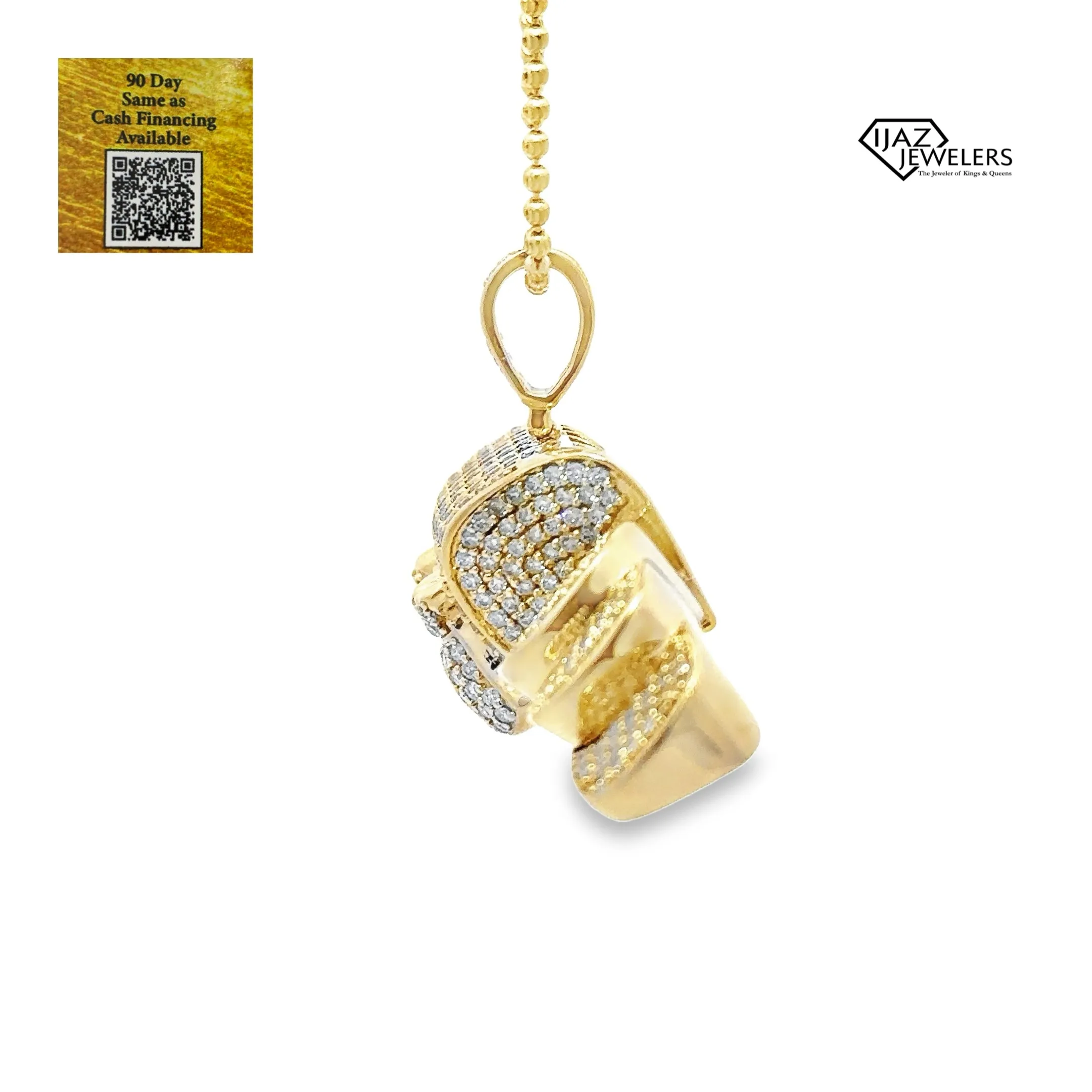 10K Gold 3.00 CTW Diamond Bread Money Charm