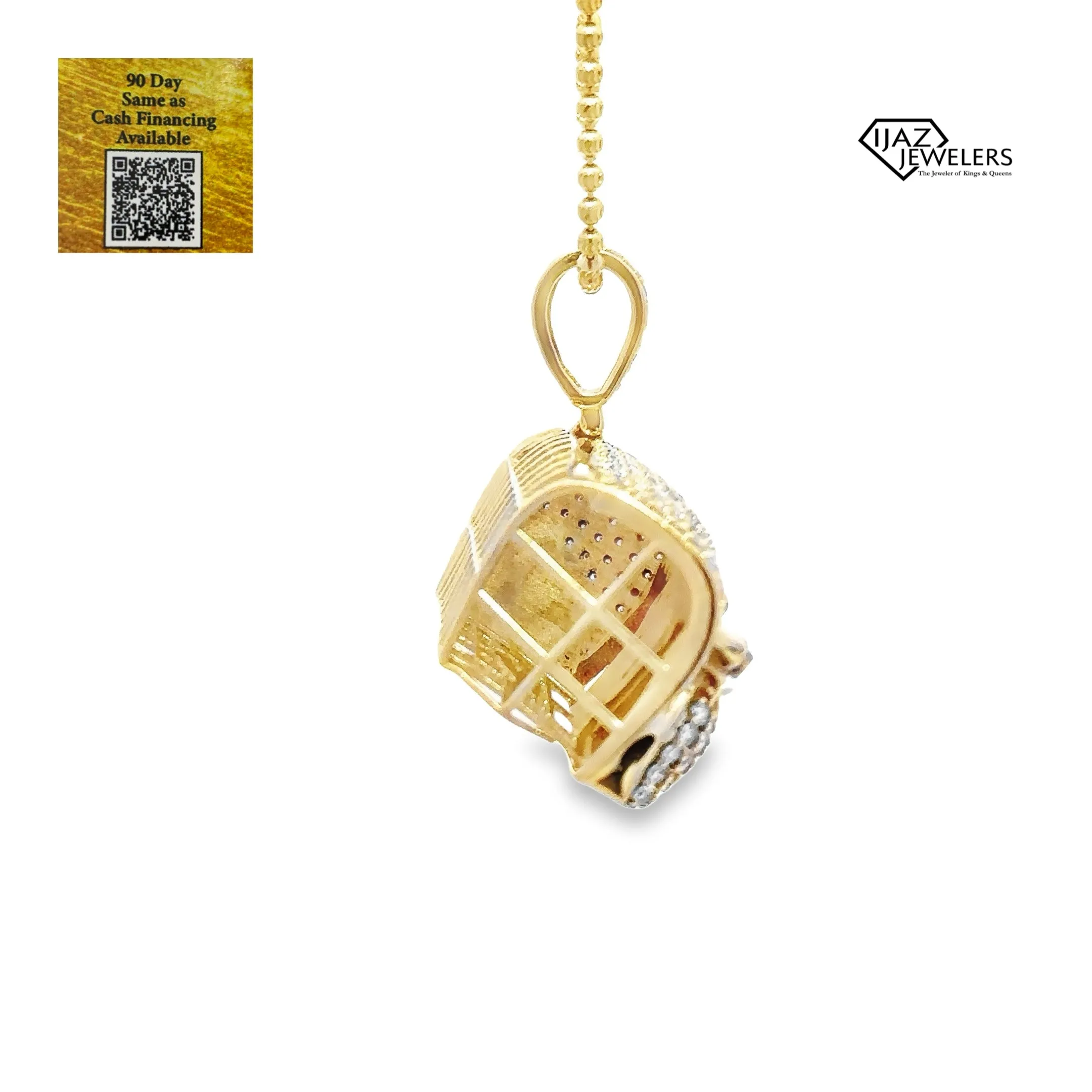 10K Gold 3.00 CTW Diamond Bread Money Charm