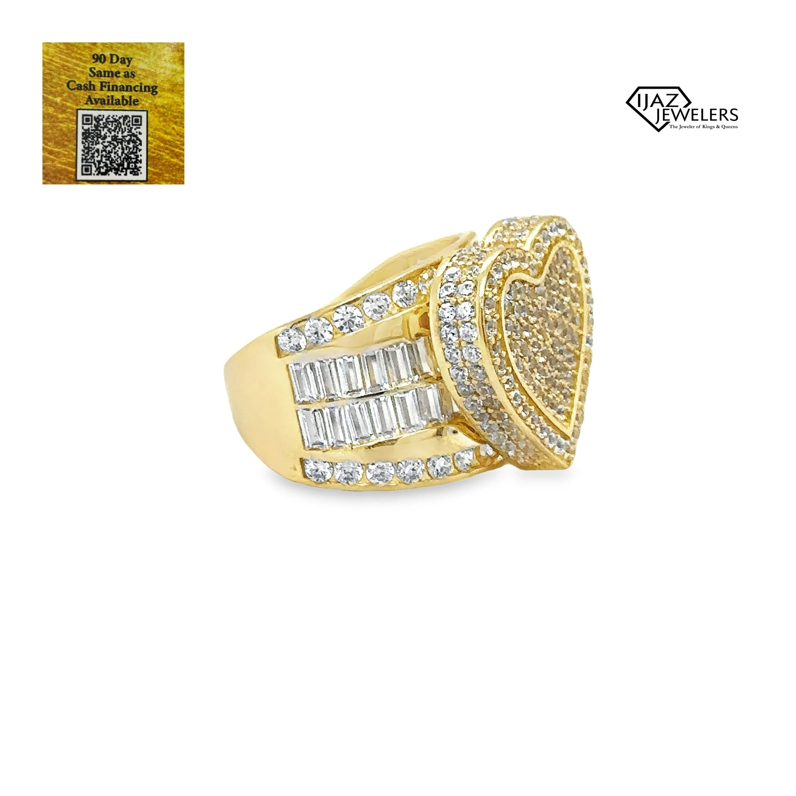 10K Gold CZ Heart Ring