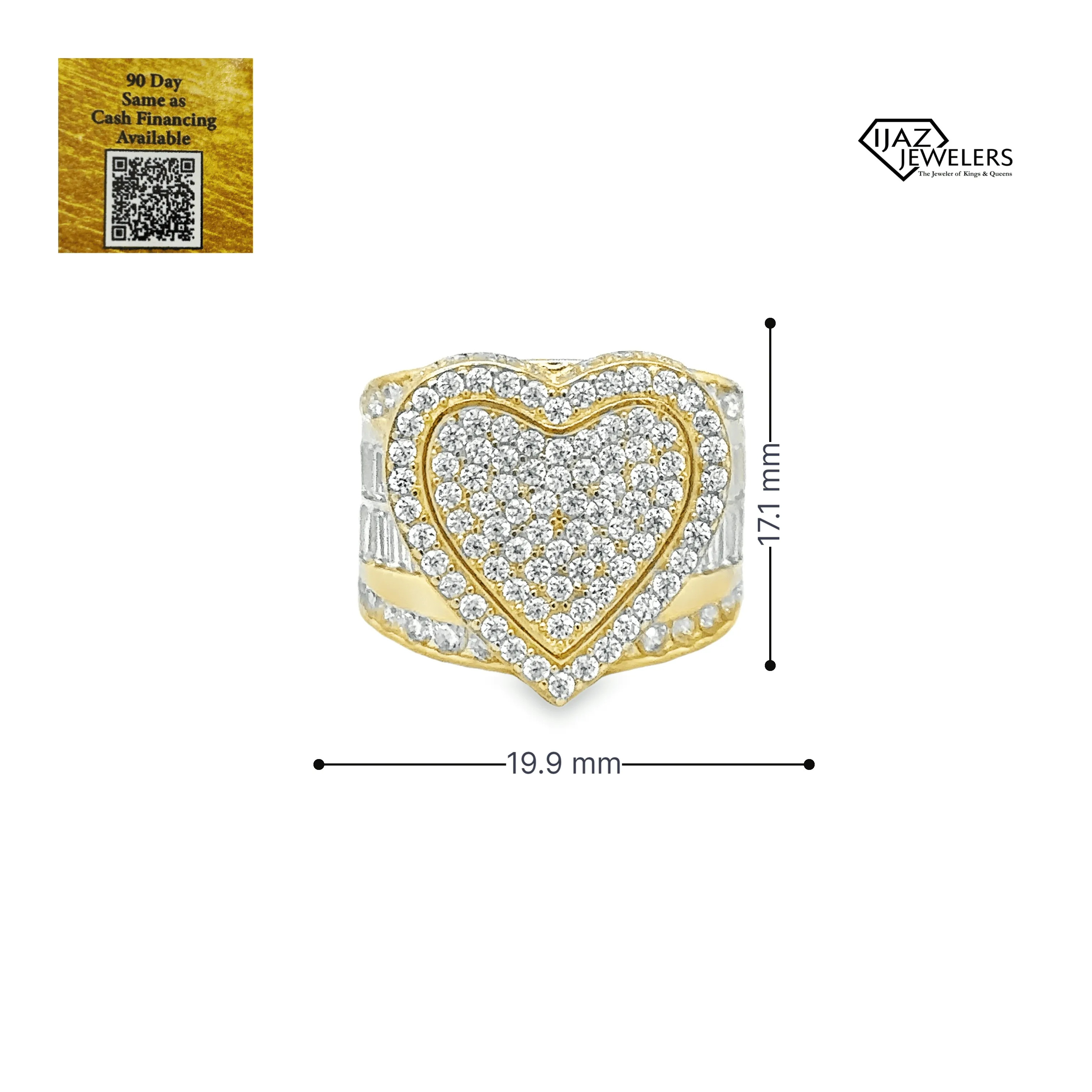 10K Gold CZ Heart Ring