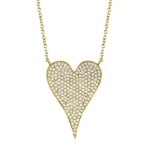 14KY DIAMOND HEART NECKLACE 43.CT