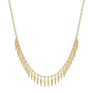 18K Gold Dream Catcher Fringe Necklace