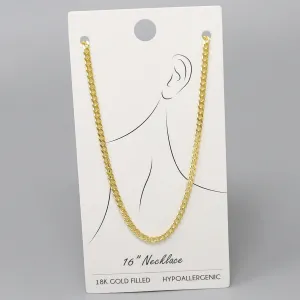 18K Gold Filled Paperclip Chain Short Necklace