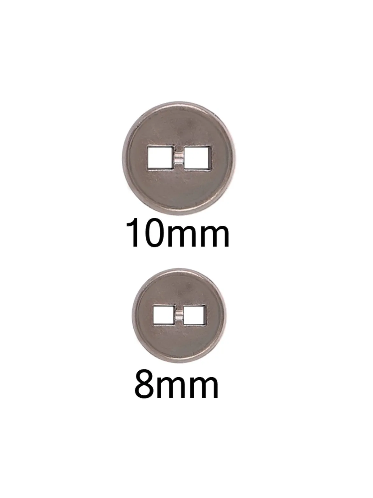 2 Square Hole Round Shape Sewing Metal Button