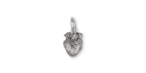 Australian Shepherd Charm Jewelry Sterling Silver Handmade Dog Charm AU1-C