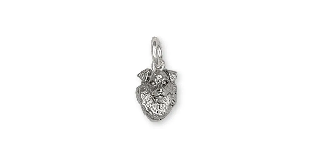 Australian Shepherd Charm Jewelry Sterling Silver Handmade Dog Charm AU1-C