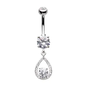 Belly Ring - Cubic Zirconia Multi-gem