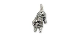 Bichon Frise Charm Jewelry Sterling Silver Handmade Dog Charm BF4-C