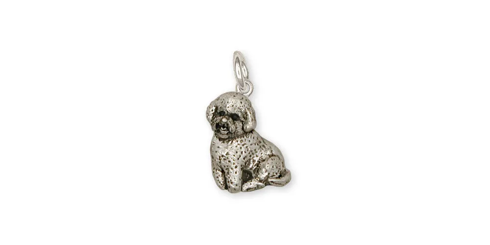 Bichon Frise Charm Jewelry Sterling Silver Handmade Dog Charm BF8-C