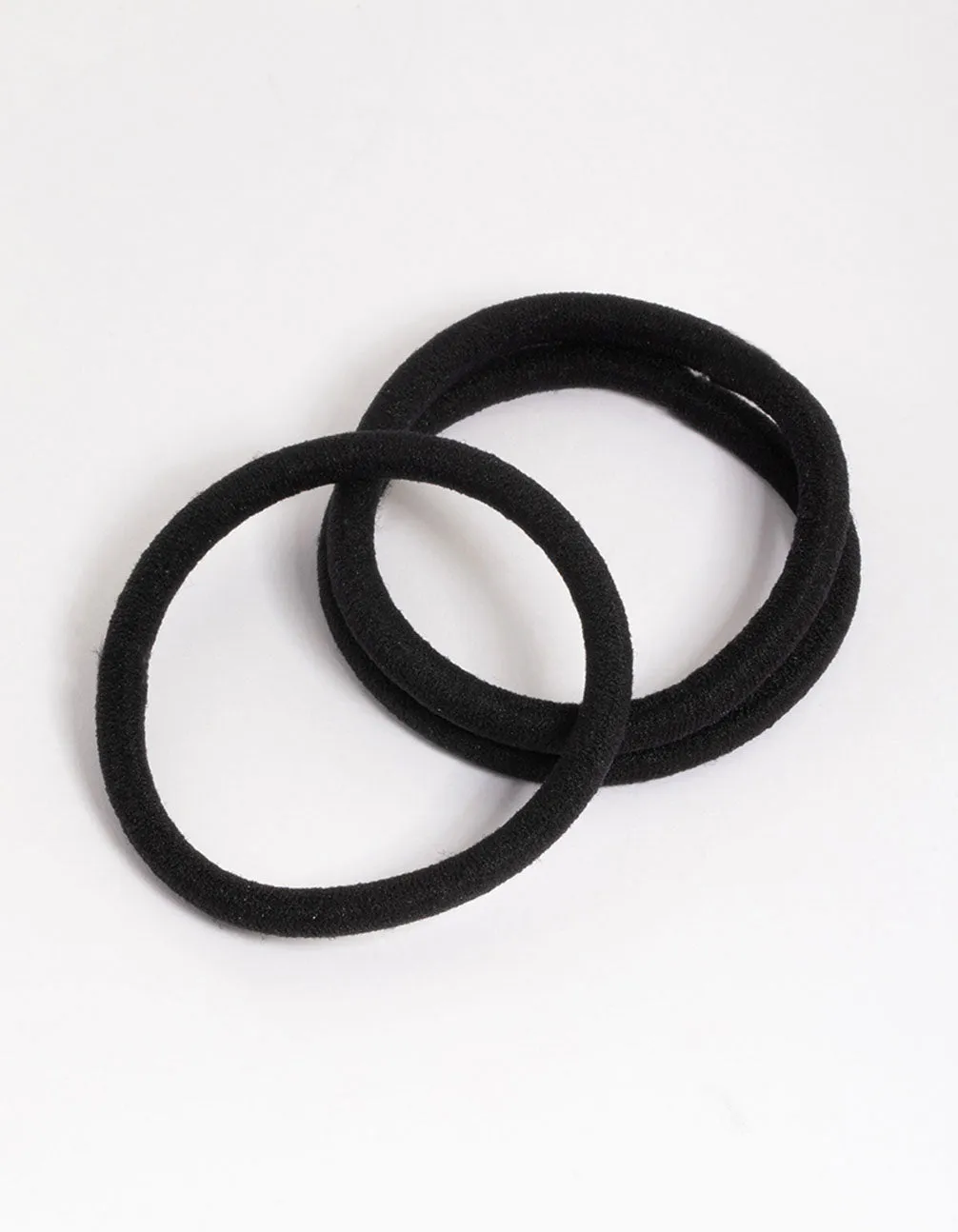 Black Fabric Classic Hair Tie Pack