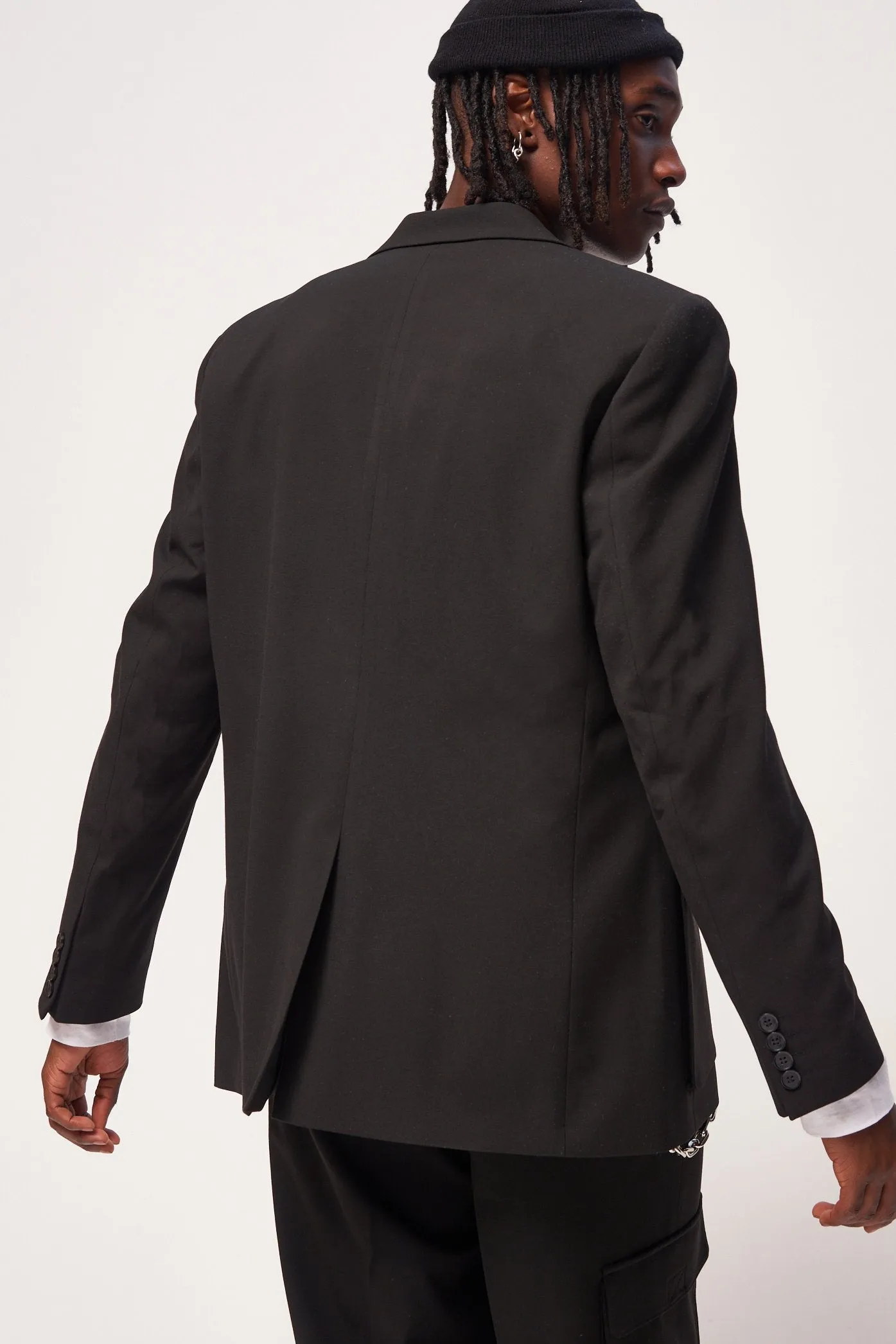 Black Oversized Utility Blazer