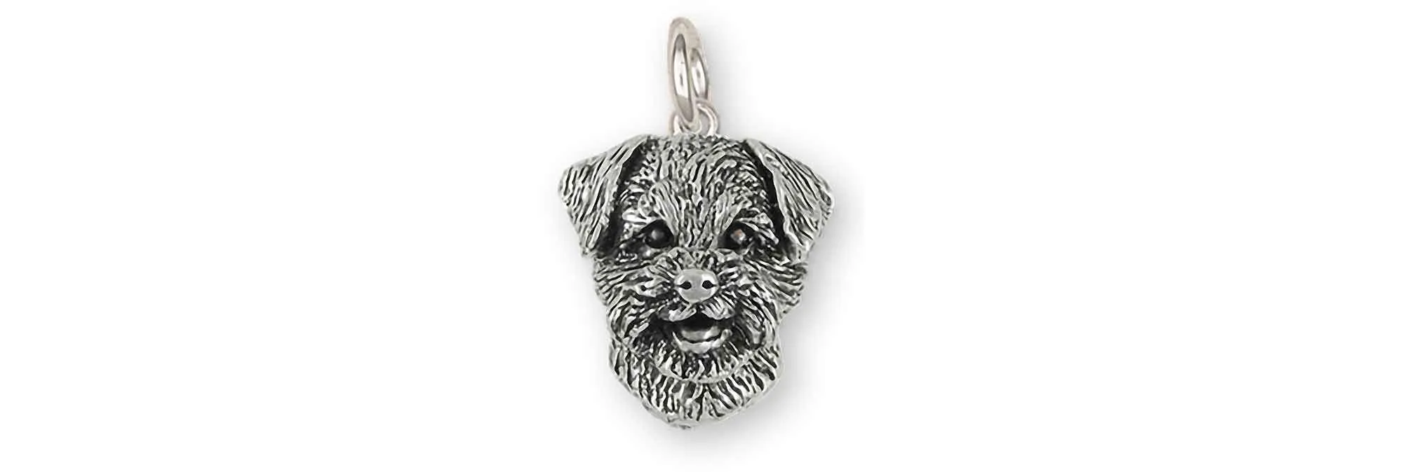 Border Terrier Jewelry Sterling Silver Handmade Border Terrier Charm  BDT-C