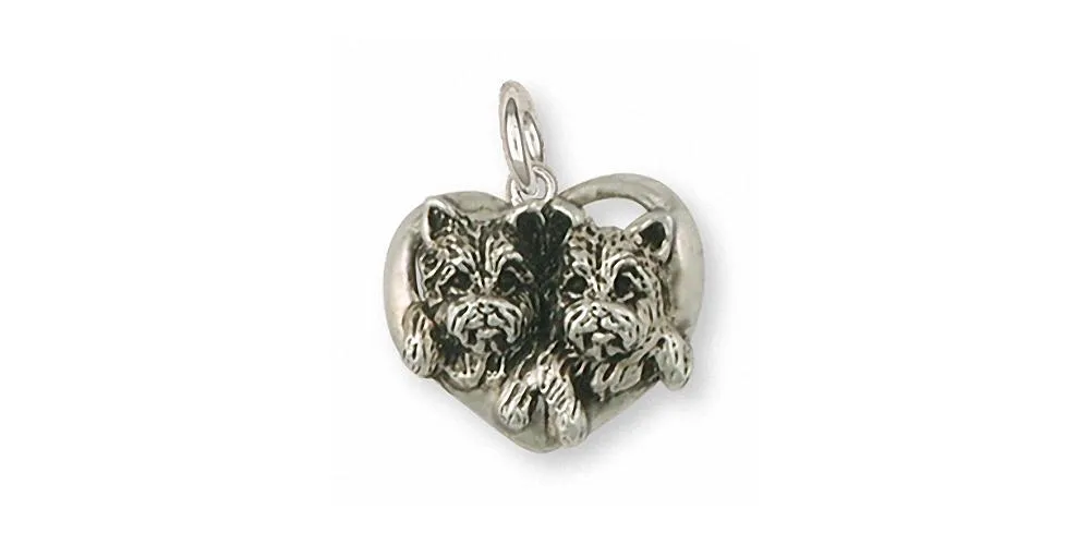 Cairn Terrier Charm Jewelry Sterling Silver Handmade Dog Charm CNWT30-C