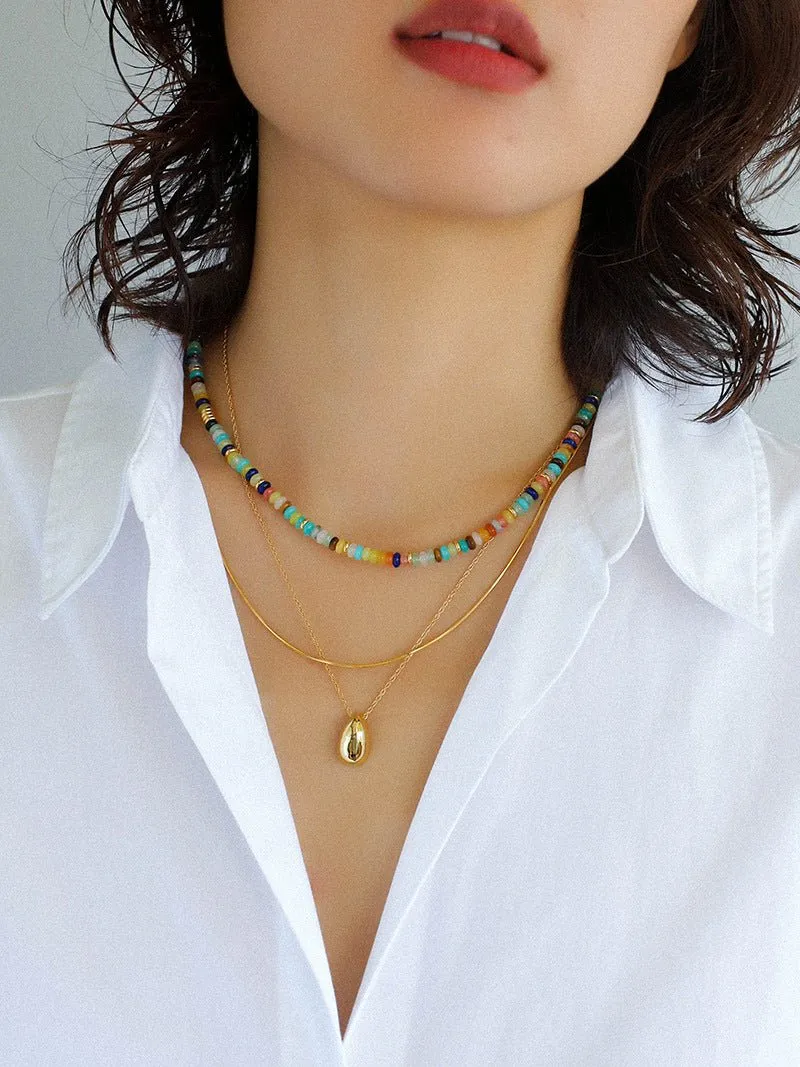 Colorful Stone Beaded Necklaces