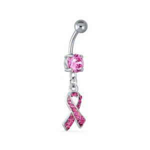 Crystal Heart Bar Belly Navel Ring Body Surgical Stainless Steel