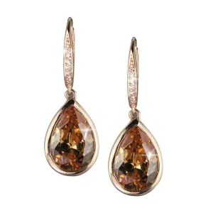 Delight Chocolate Pear Drop Earrings