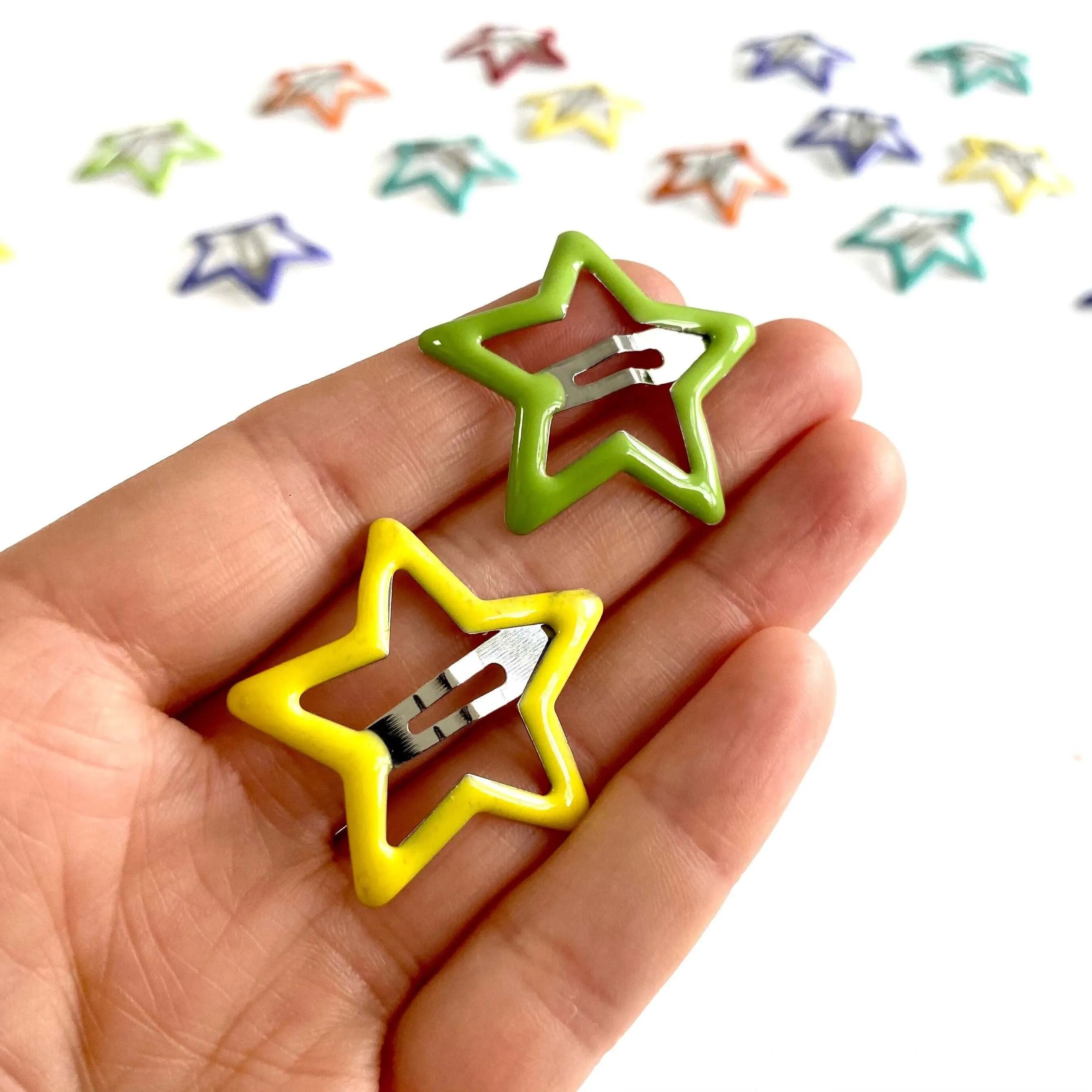 Doll hair clips 20mm mini Star