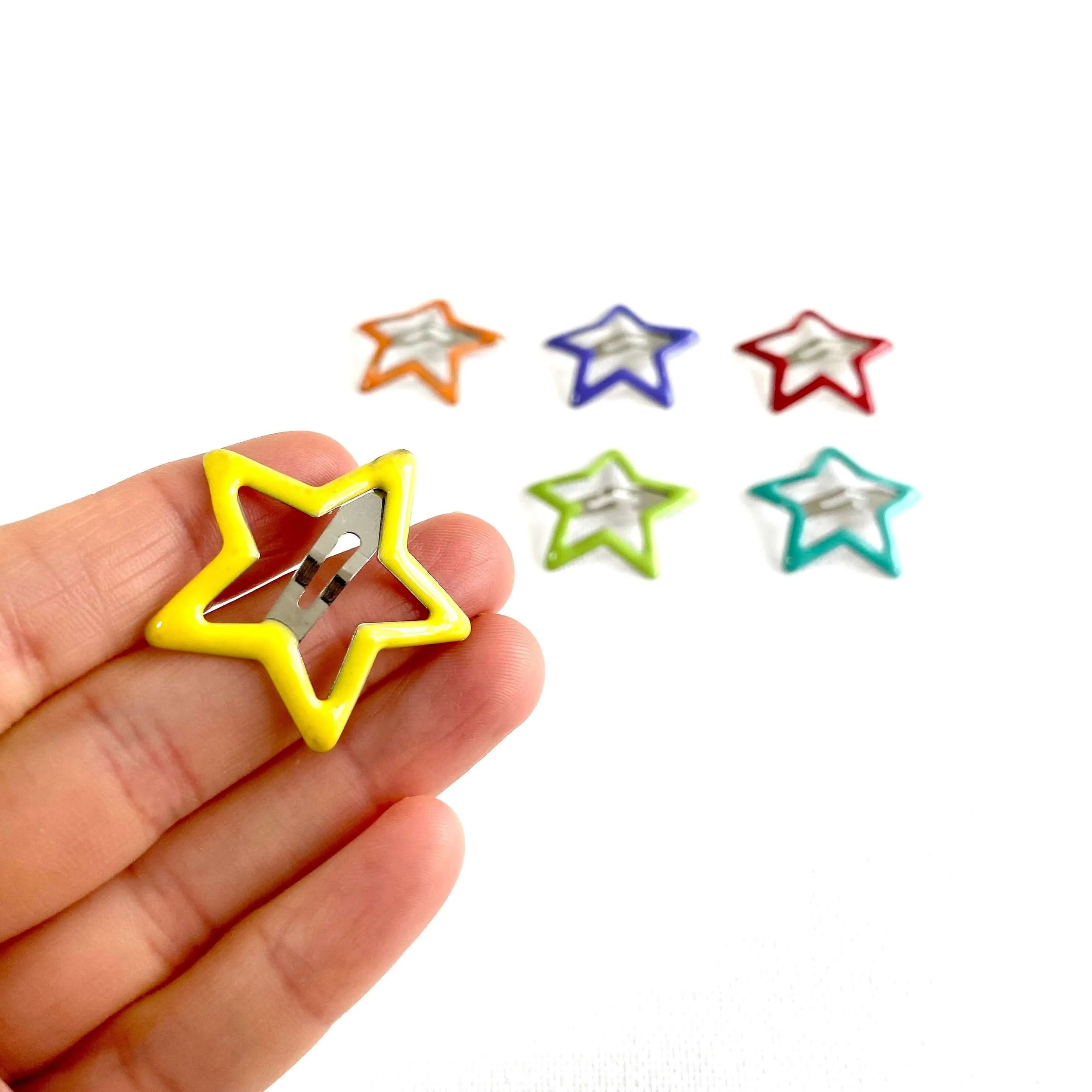 Doll hair clips 20mm mini Star