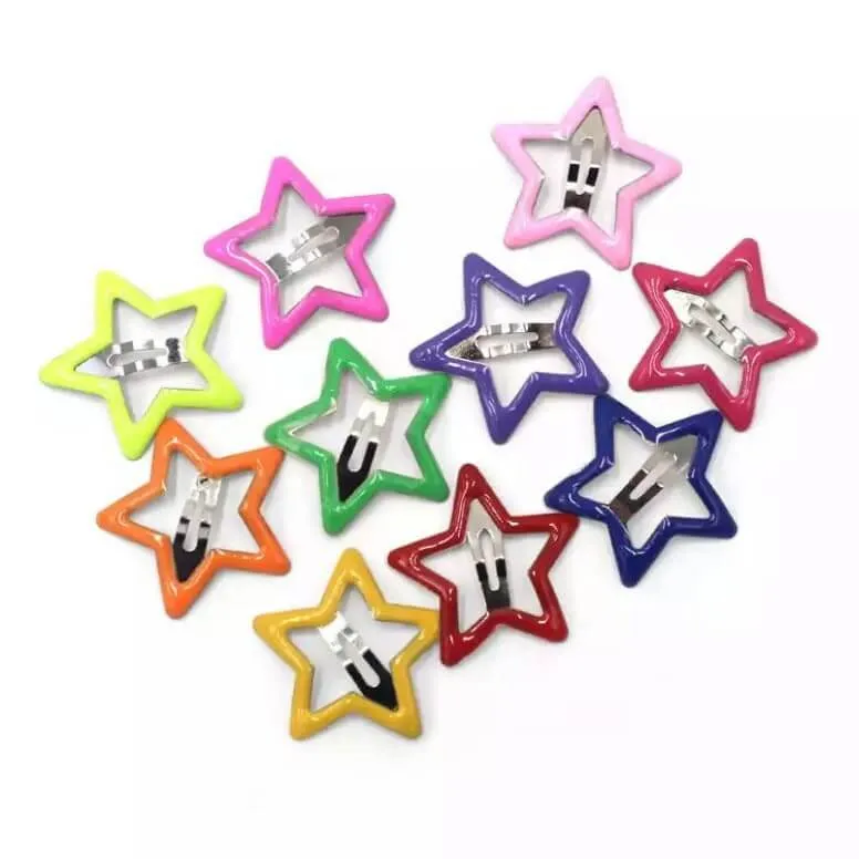 Doll hair clips 20mm mini Star