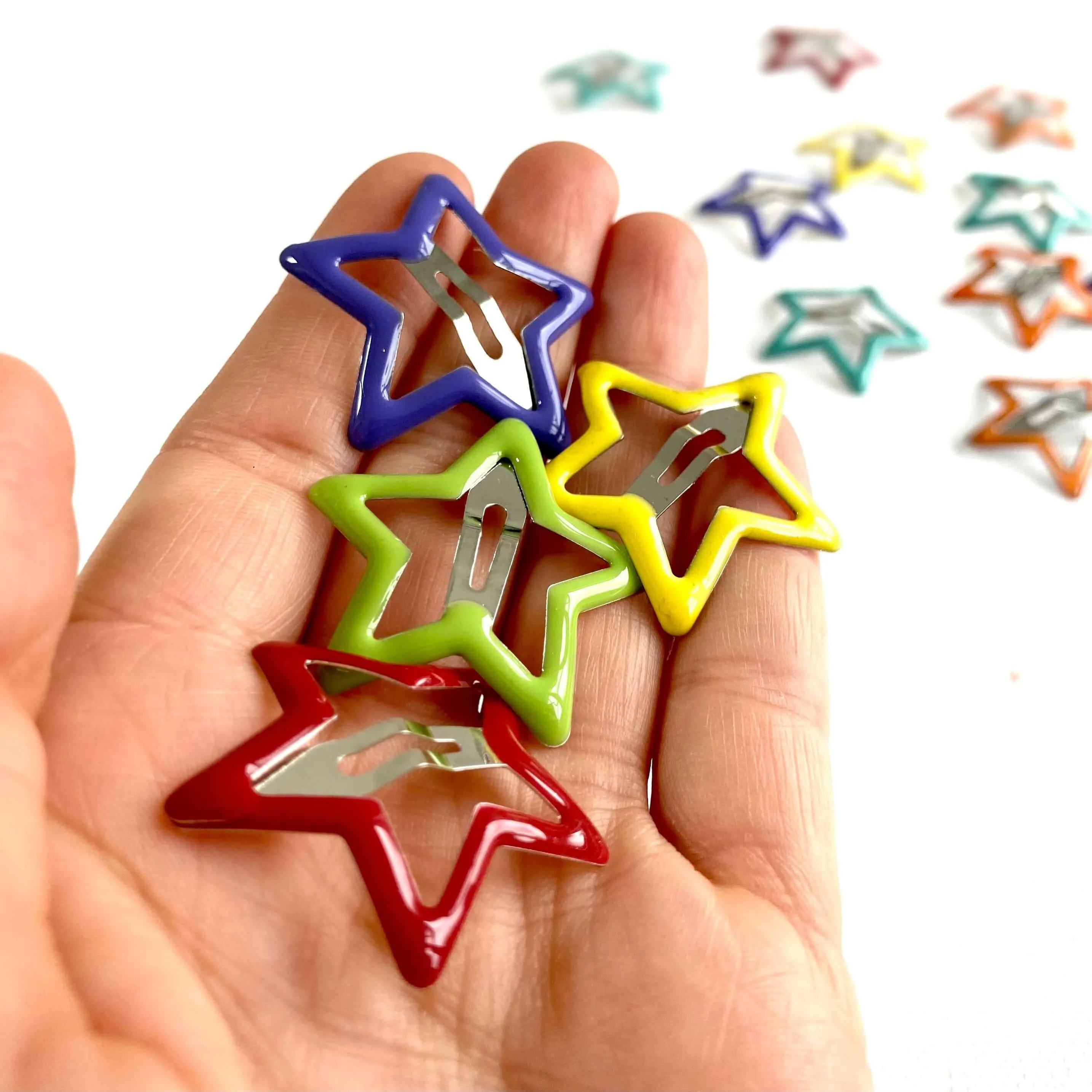 Doll hair clips 20mm mini Star