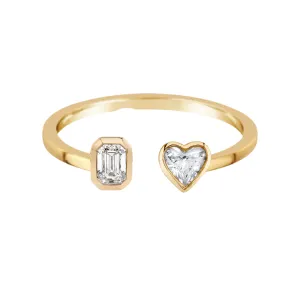 Double Diamond Shape Ring