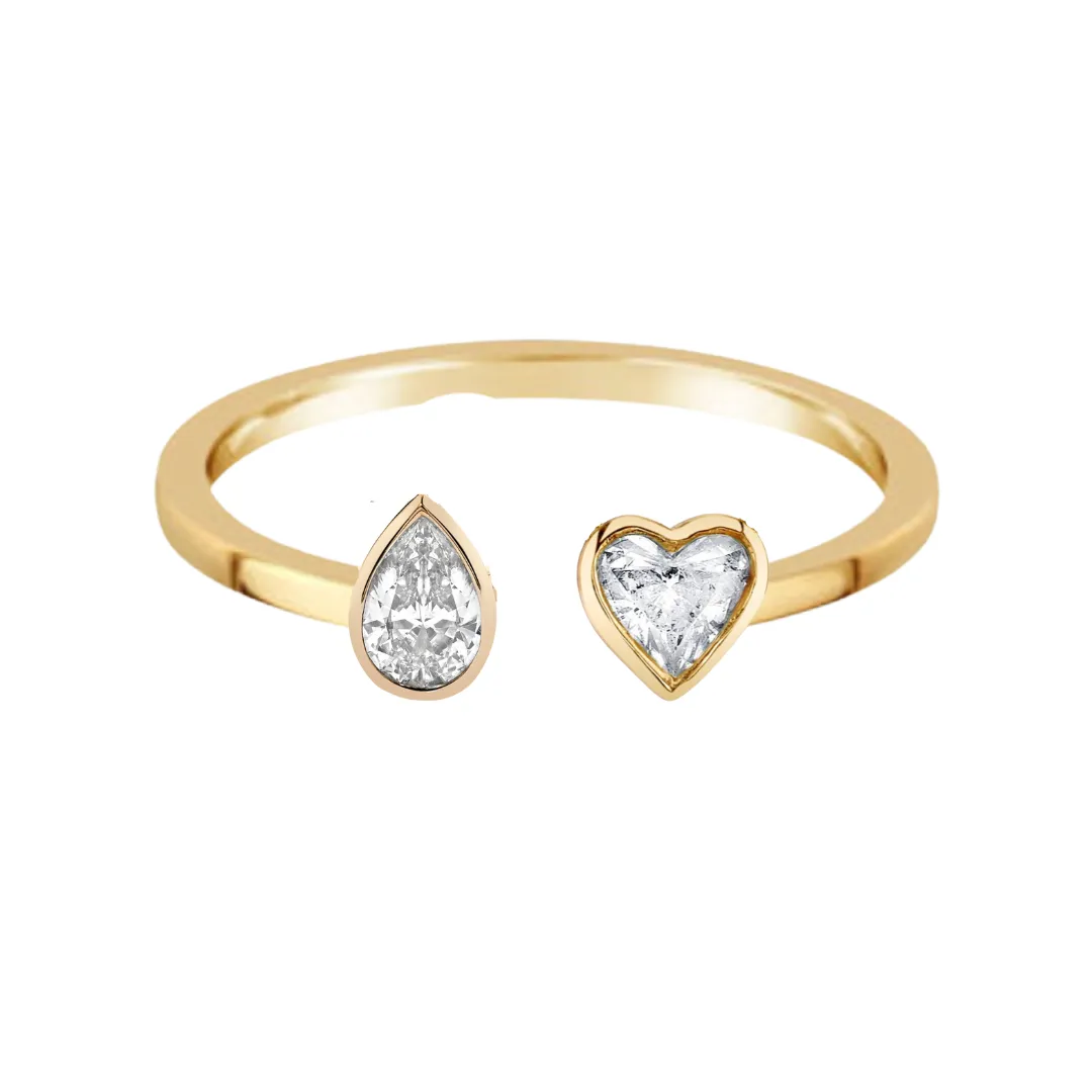 Double Diamond Shape Ring