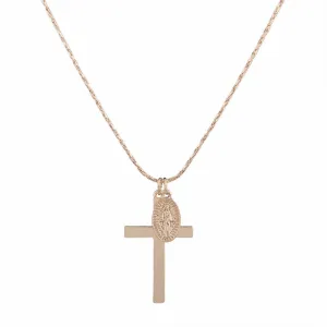 Eutychus Saint Cross Necklace - Gold