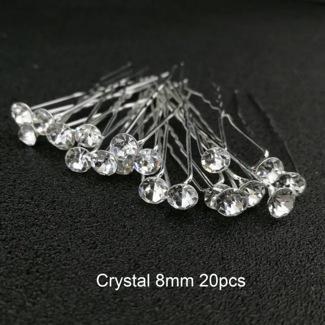 Fashion Women Simulated Pearl Hairpins Metal Barrette Clip Wedding Bridal Tiara Hair Accessories Wedding Hairstyle Design Tools