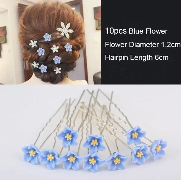 Fashion Women Simulated Pearl Hairpins Metal Barrette Clip Wedding Bridal Tiara Hair Accessories Wedding Hairstyle Design Tools