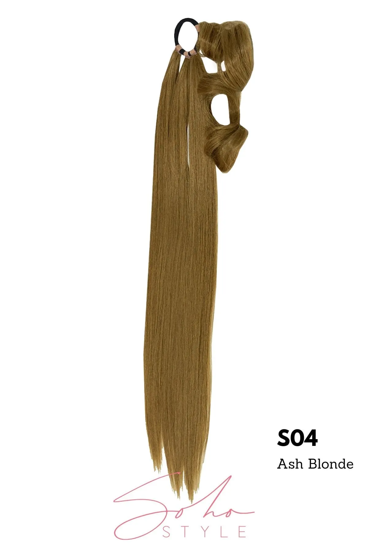 Glamwipe 34" long & sleek for perfect Braidable Extra Long Ponytail Extension