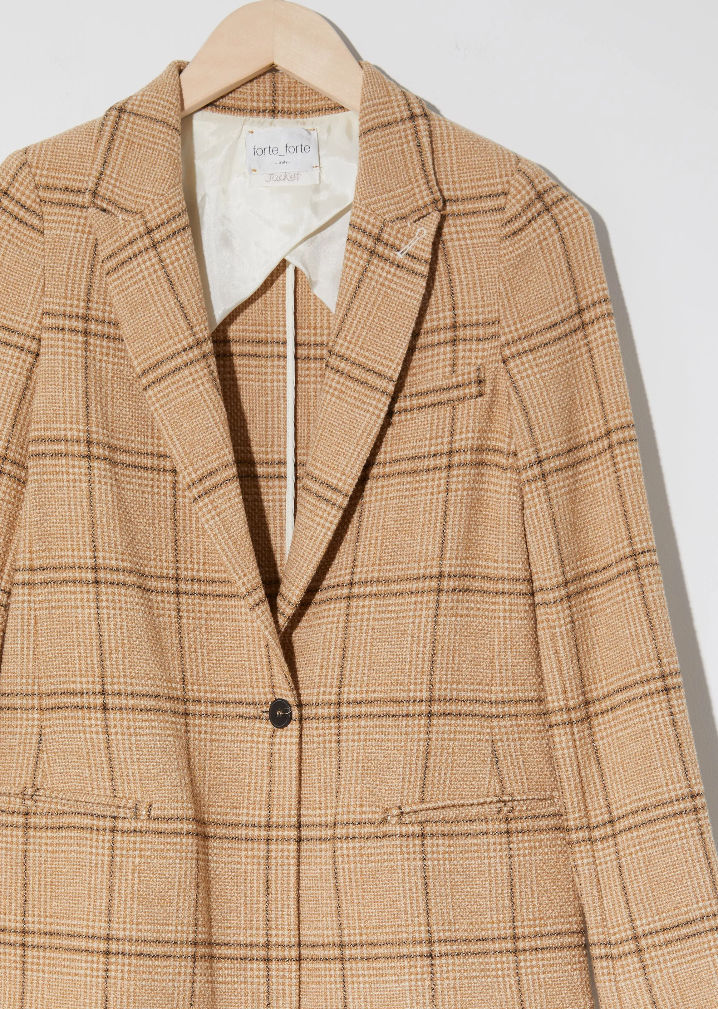 Glen Check Wool Blend Jacket