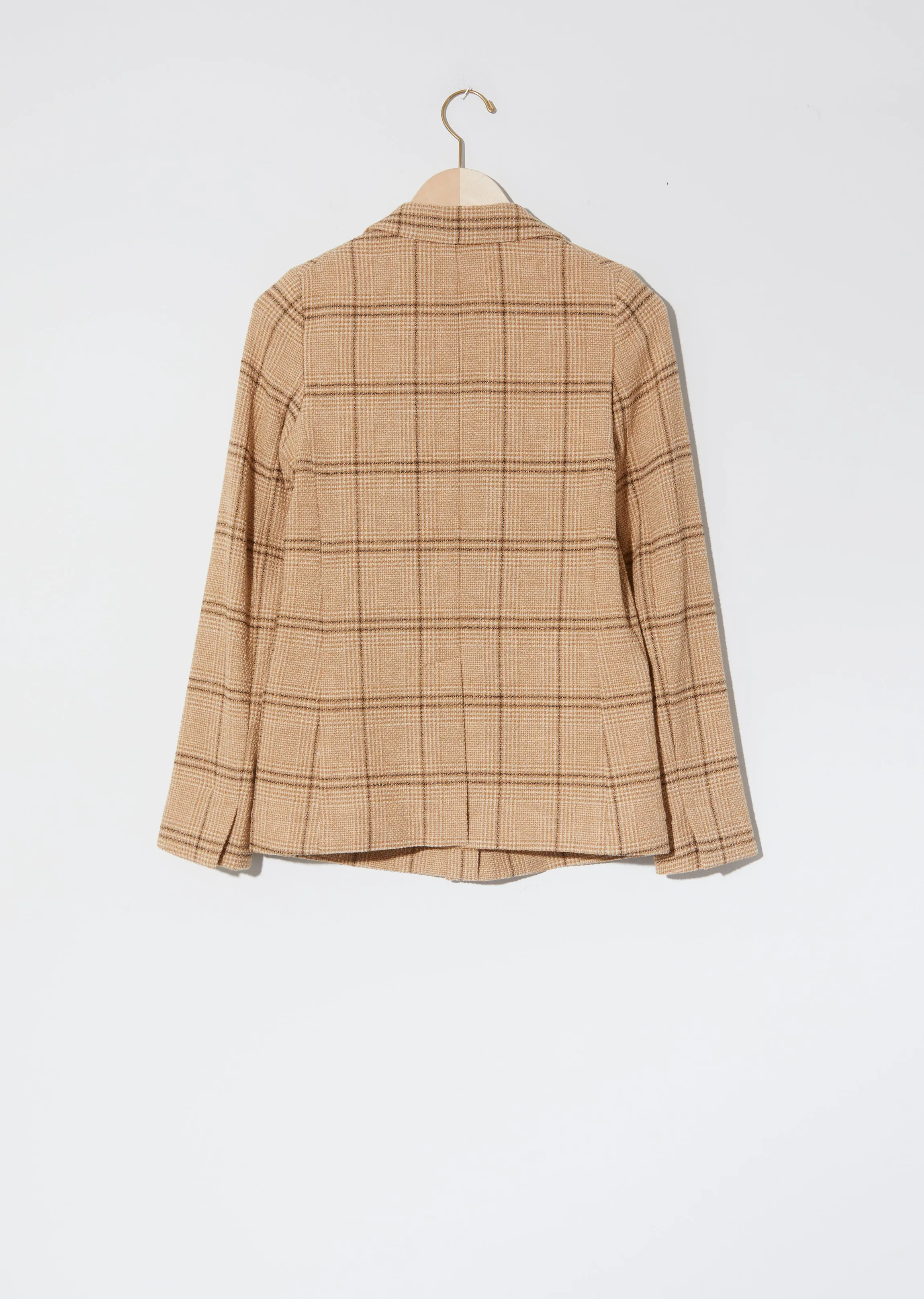 Glen Check Wool Blend Jacket