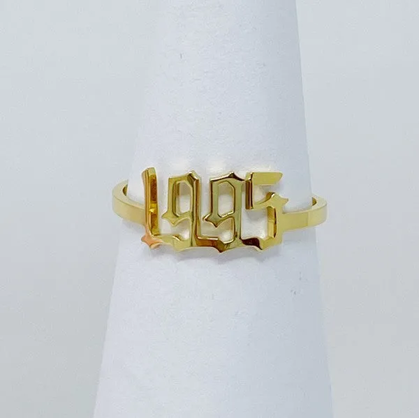 Gold Birth Year Ring