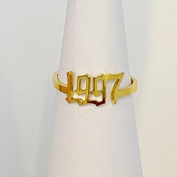 Gold Birth Year Ring