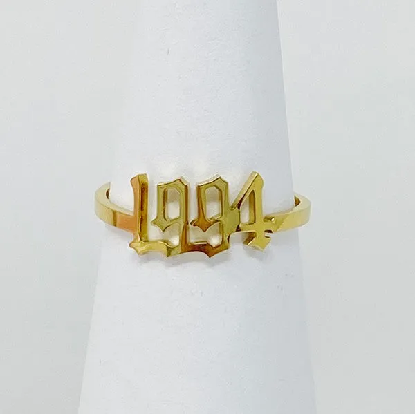 Gold Birth Year Ring