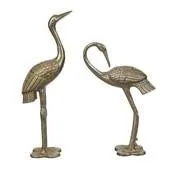 Gold Crane Objects Set of 2