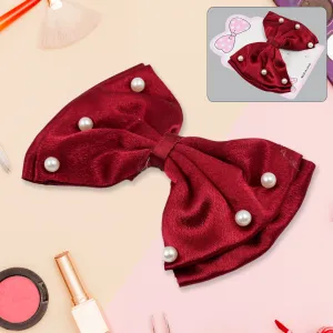 Hair Bow Knot Clip Suitable For Girls (1 Pc / Multicolour)