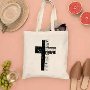 Jeremiah 29_11 Christian Bible Verse Canvas Tote Bags - Christian Tote Bags - Printed Canvas Tote Bags - Gift For Christian - Ciaocustom