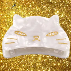 Kitty Face Hair Claw - Large (High Quality Acetate)