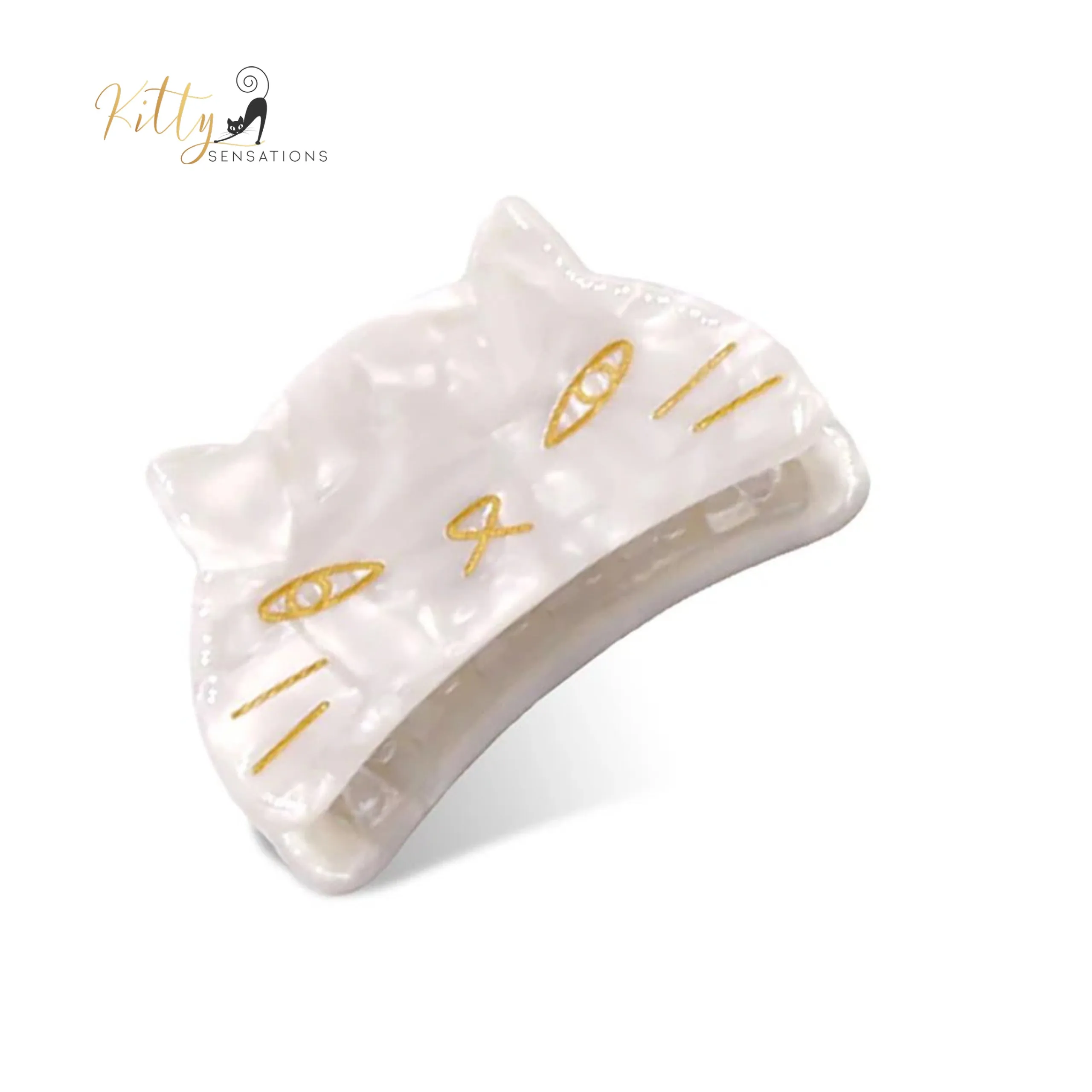 Kitty Face Hair Claw - Large (High Quality Acetate)