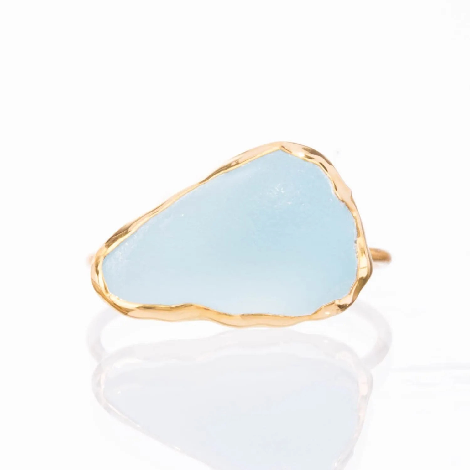 Large Raw Sky Blue Topaz Statement Ring