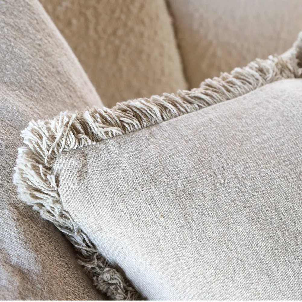 Luca® Boho Linen Cushion - Natural