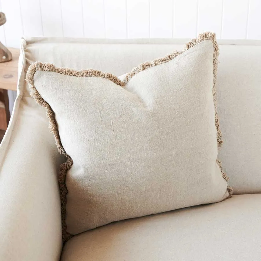 Luca® Boho Linen Cushion - Natural