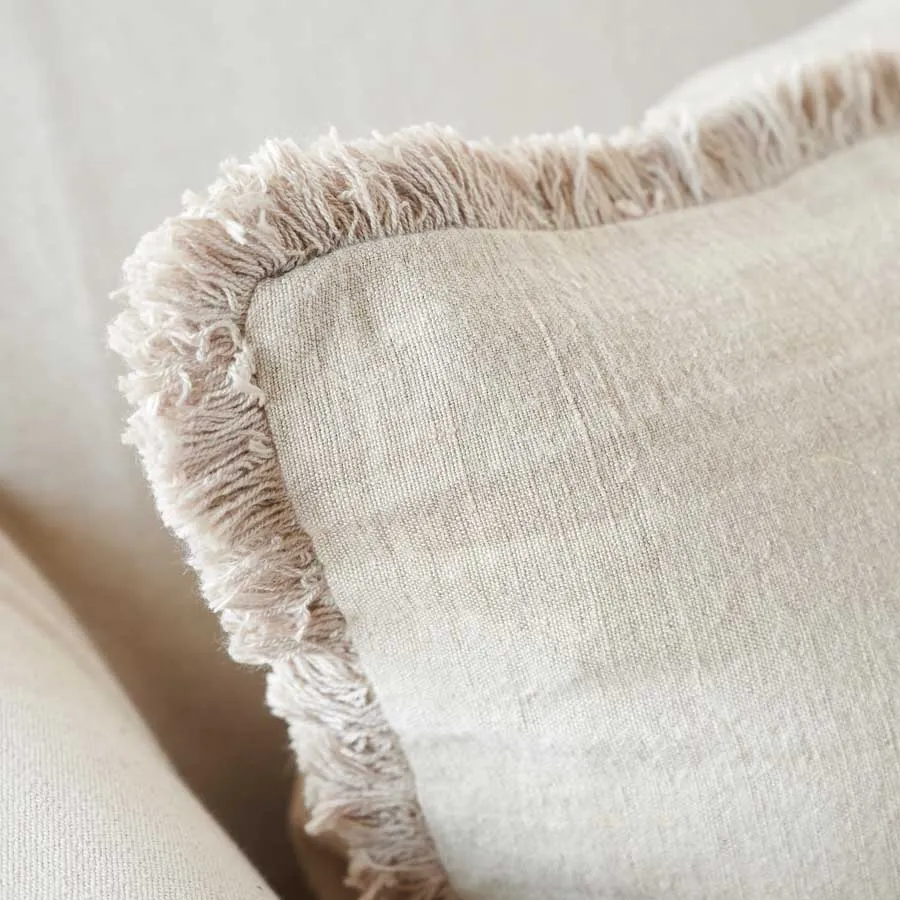 Luca® Boho Linen Cushion - Natural