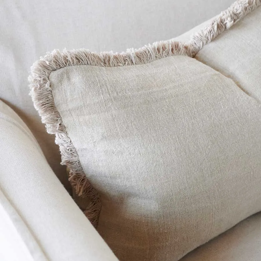 Luca® Boho Linen Cushion - Natural