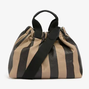 Montague Tote Latte Stripe