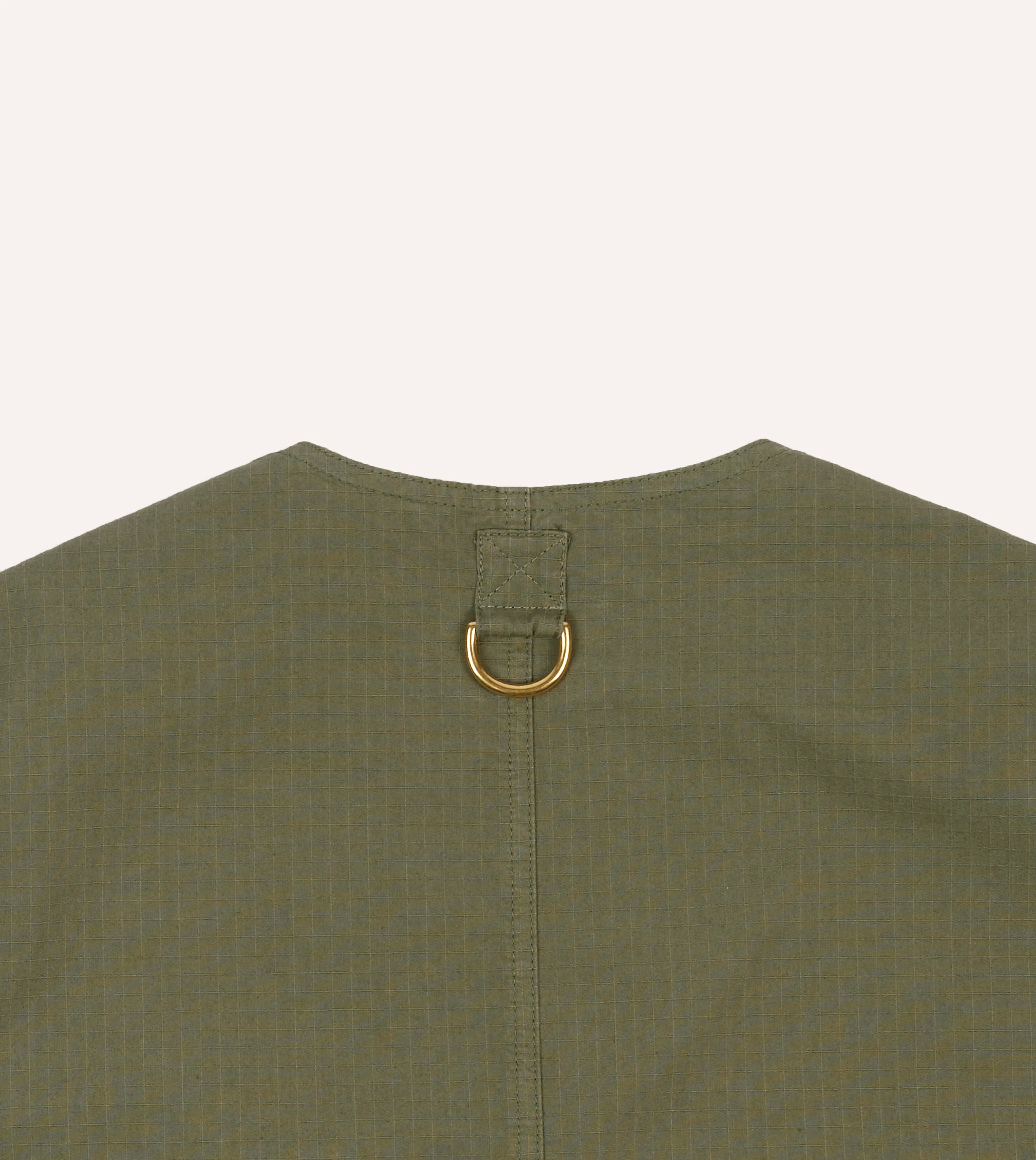 Olive Ripstop Cotton Fishing Vest