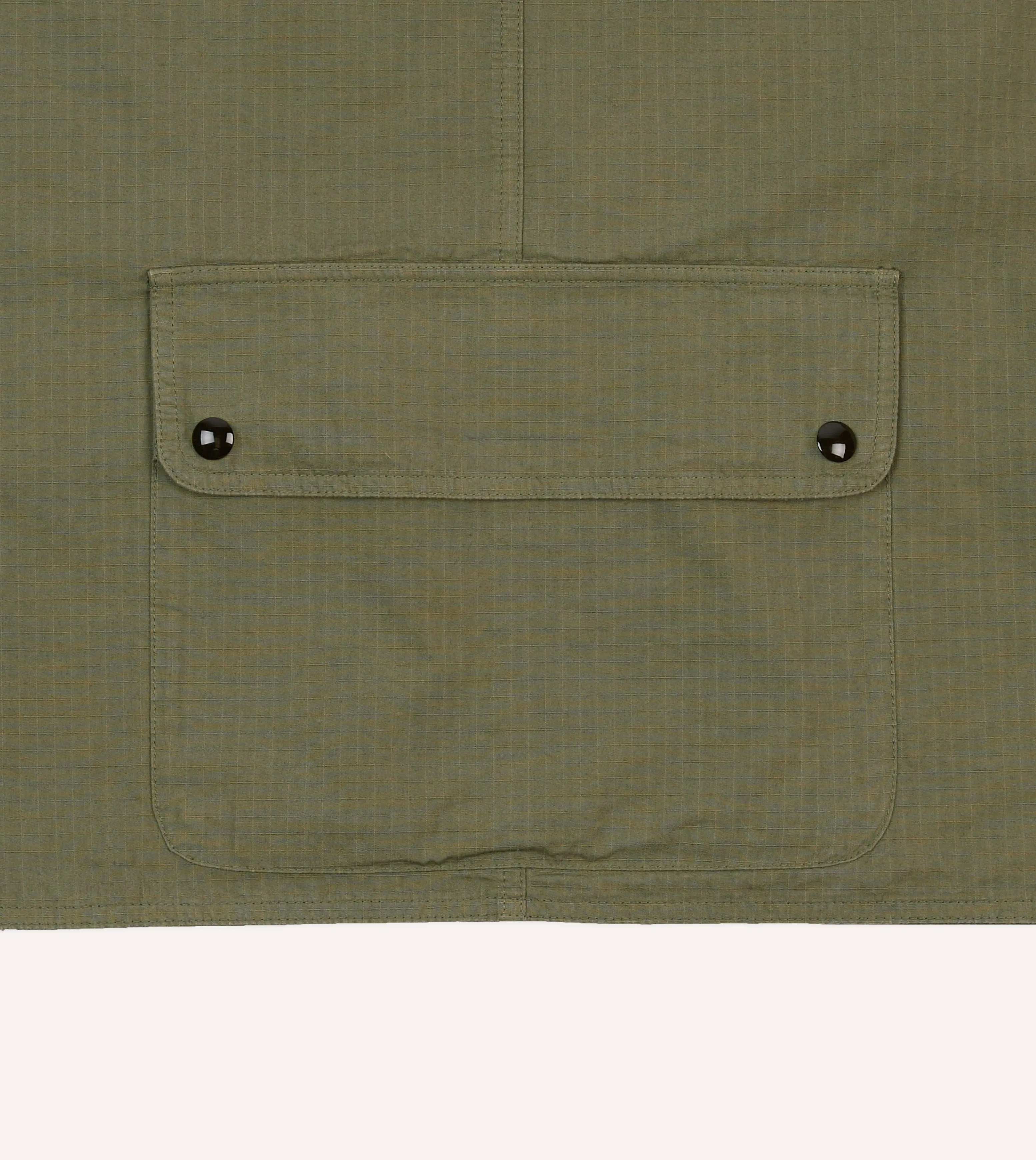 Olive Ripstop Cotton Fishing Vest